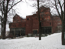 memorial hall in winter